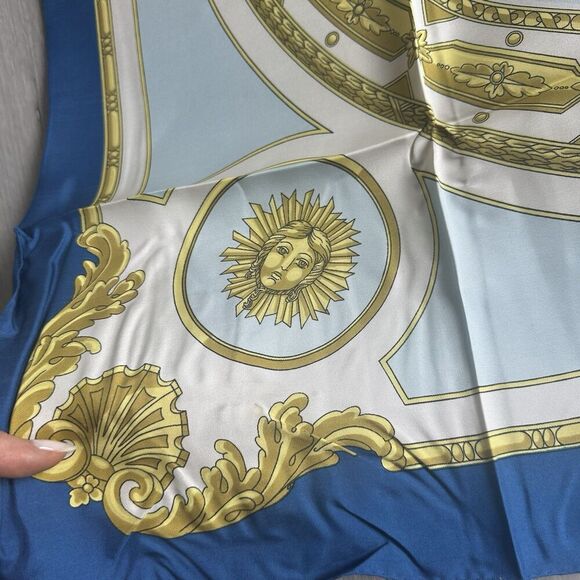 Vintage Henry A La Pensee Silk Scarf Laurent Perrier Tours Sur Marne 34x33 READ - Picture 6 of 11